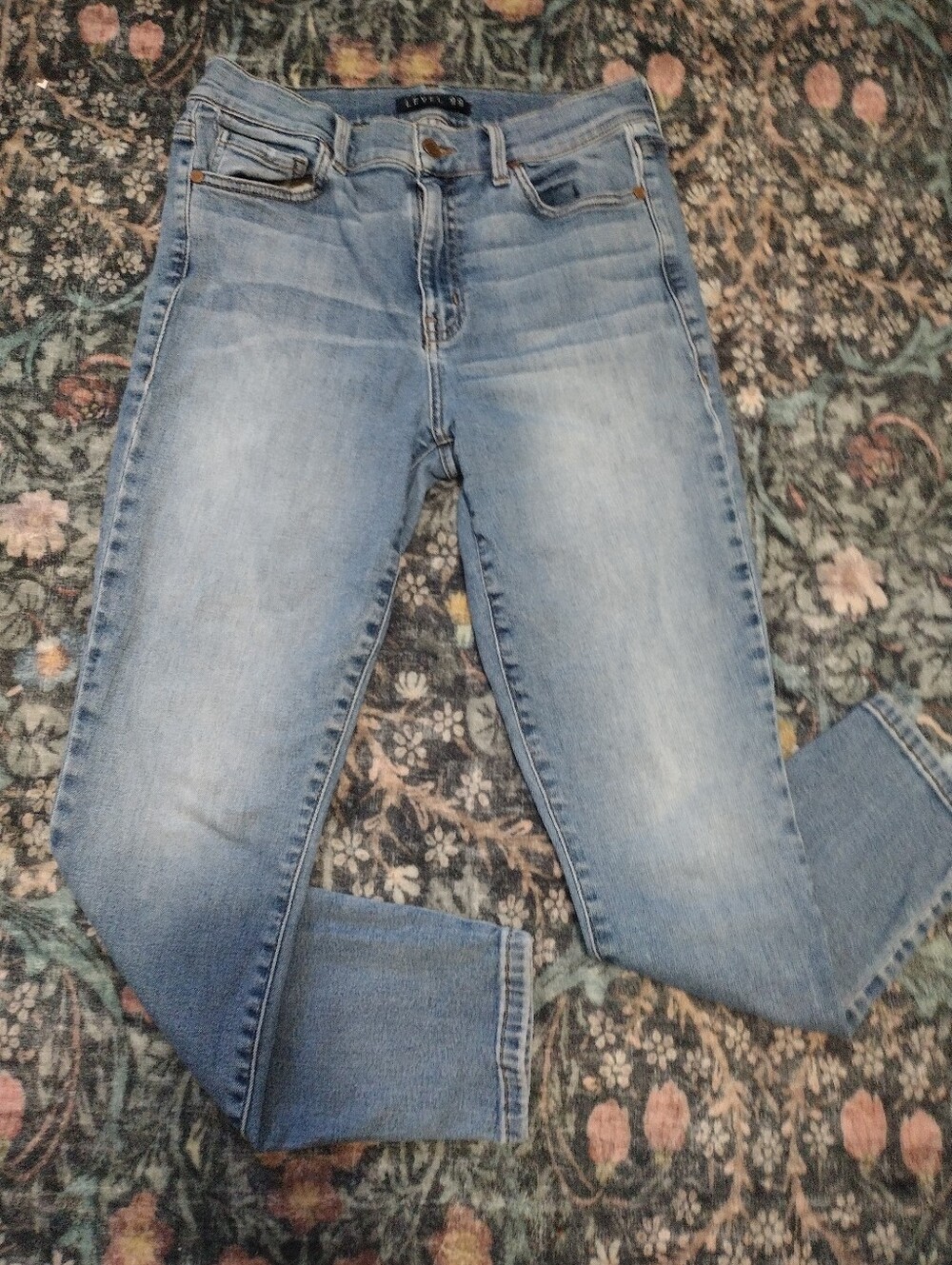 Level 99 Light Blue High-Rise Skinny Jeans